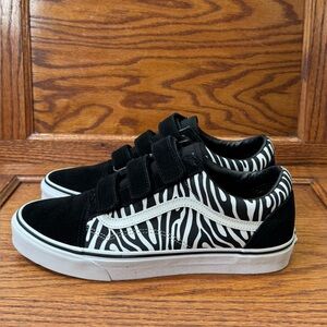 Vans Old‎ Skool V Suede Canvas Black Zebra Shoes